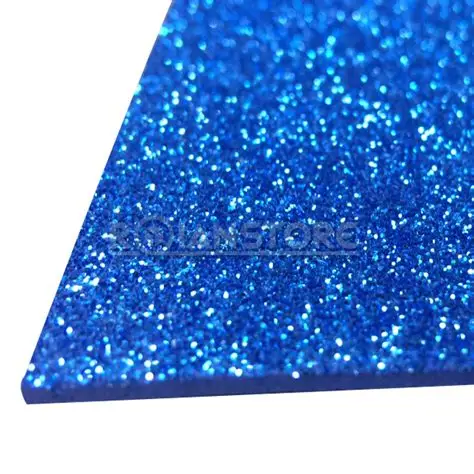 GOMA EVA CON BRILLO X 10 UNI AZUL